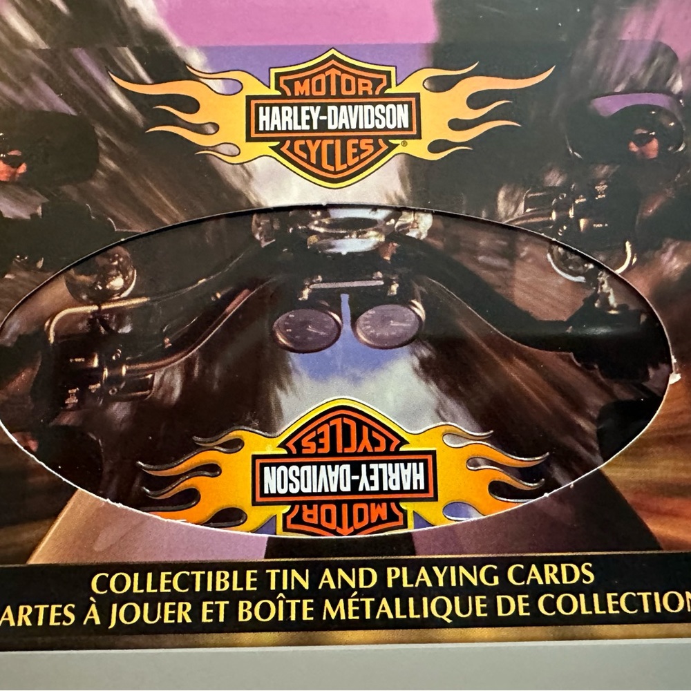 Harley Davidson Collectible Tin and Playing Cards - 2002